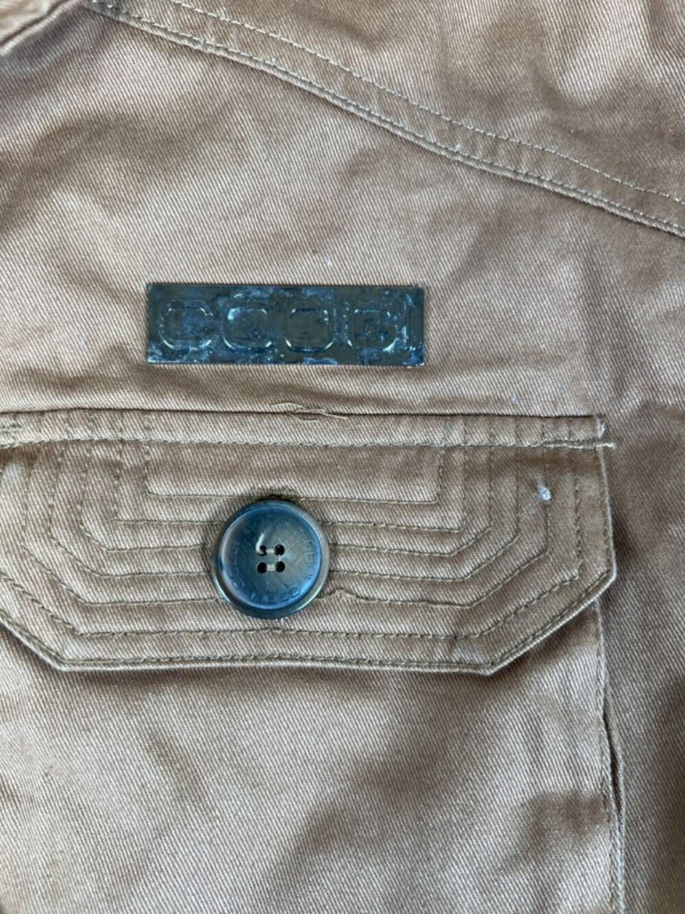Coogi Men’s 2XL Brown Utility Field Jacket Herringbone Trim Full Zip Heavyweight - Picture 8 of 13